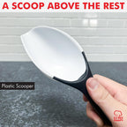 White Plastic Scoop of 1 Cup, for home and garden use