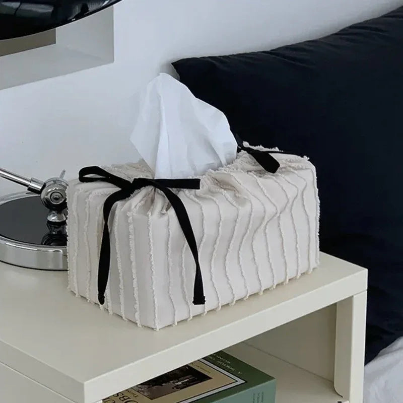 Modern Decorative Fabric Tissue Box Cover – Living Room & Bathroom Organizer