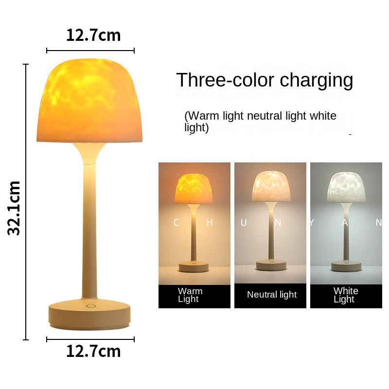 Romantic Ambient LED Table Lamp – Modern Mood Lighting Home Decor Three-color changing + Touch