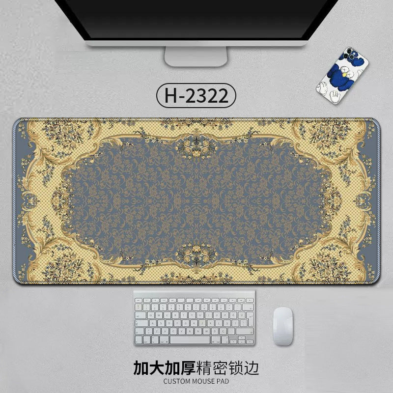 Large eprolo Persian-style mouse pad with natural rubber base, anti-slip desk mat, ideal for office, gaming, and laptop use
