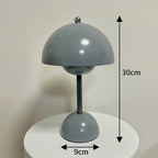 Cavira Flower Bud Iron Table Lamp with 6W LED, USB-powered, 30cm tall, in 9 colors, ideal for bedroom, study, or home décor.