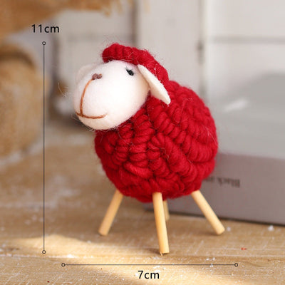 Christmas Scene Decoration Props Tree Ornaments Felt Desk Decor DIY Kit Creative Hanging Accessories