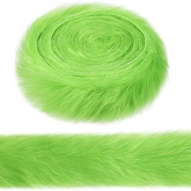Christmas Tree Fur Ribbon Decoration 1.5M Christmas Holiday Decor Bow Costume Party Supplies