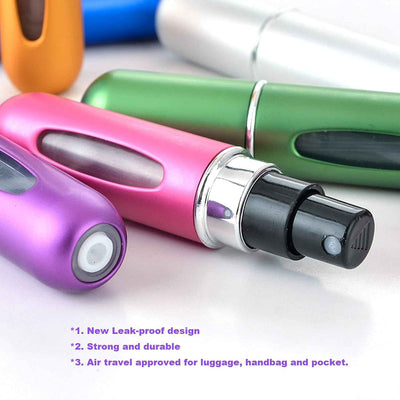 Portable 5Ml Atomizer Bottle, Mini Refillable Perfume Spray, Scent Pump Case, Perfume Atomizer Refillable Travel Pack of 4Pcs - GG store