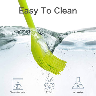 Premium Silicone Basting Brush - Perfect for Oils, Sauces & Marinades - Ideal for Grilling, Baking & Basting Pastries, Cakes, and Meats - Food Grade & Dishwasher Safe
