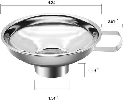 Premium Stainless Steel Canning Funnel Set - 2 Pack for Easy Filling of Wide and Regular Mason Jars