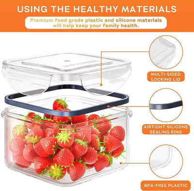 40 PCS Food Storage Containers with Lids Airtight, Plastic Storage Meal Prep Container-Stackable 100% Leakproof & Microwave Safe Organization and Storage Sets, Lunch Containers - GG store
