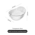 Cavira multifunctional vegetable washing and drain basket in PET plastic, with fruit, rice, salad, and kitchen storage compartments