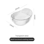 Cavira multifunctional vegetable washing and drain basket in PET plastic, with fruit, rice, salad, and kitchen storage compartments