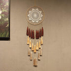 Handmade Macrame Dream Catcher Wall Hanging – Boho Tassel Bedroom Home Décor Mix Brown