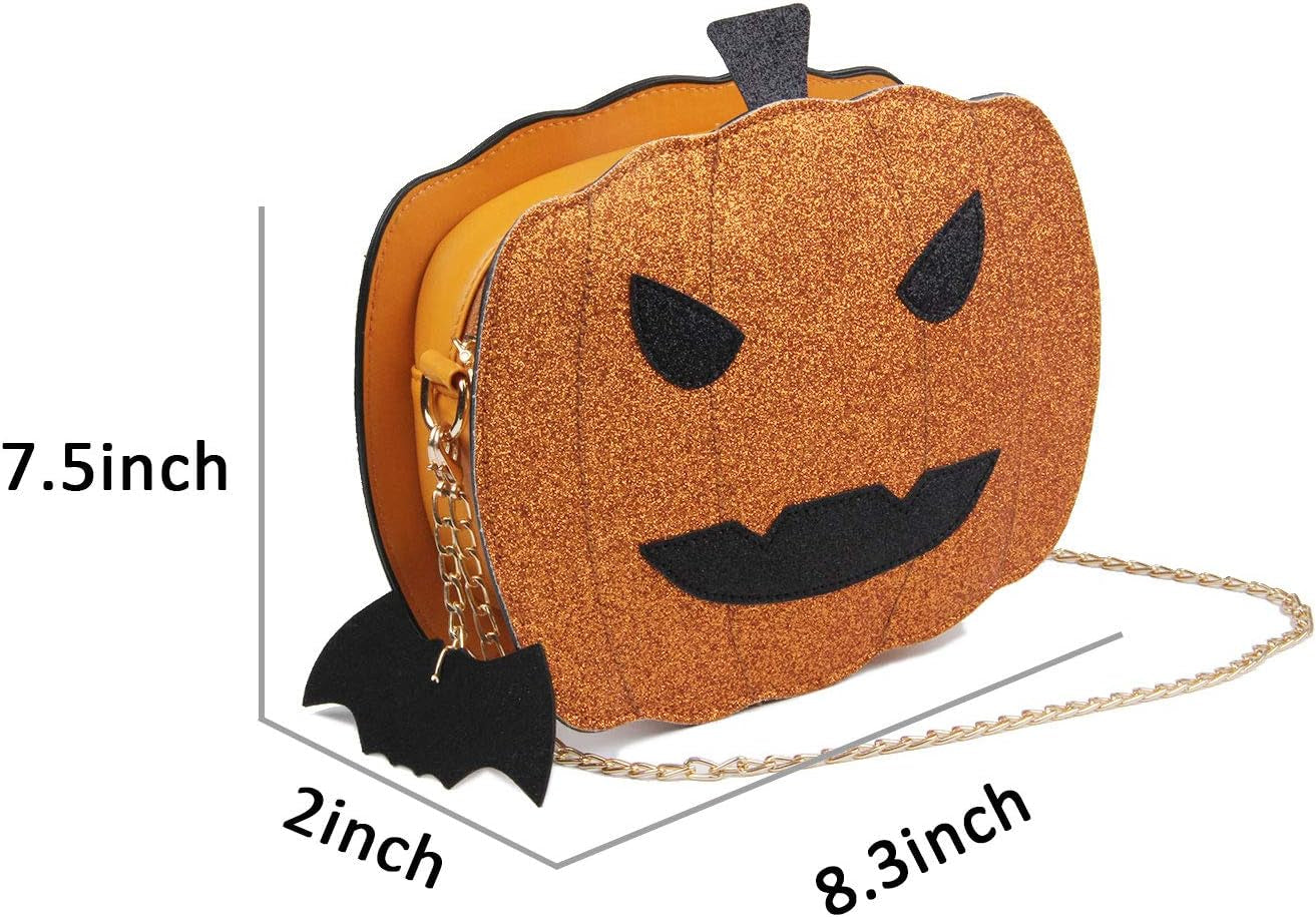 Spooktacular Women's Pumpkin Devil Crossbody Purse - Perfect for Halloween Trick or Treating!