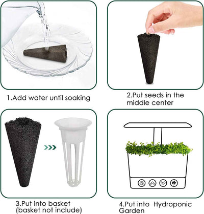 Grow Sponges 50-Pack for Aerogarden, Replacement Root Growth Sponges Seed Pods, Seedling Starter Refill Sponges Kit for Hydroponic Indoor Garden System - GG store