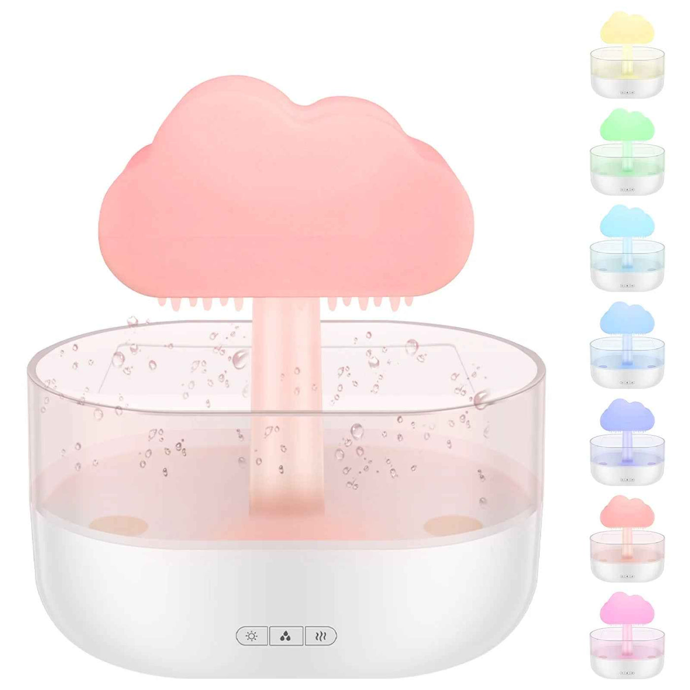 Rain Cloud Humidifier with Water Drip and Mushroom Diffuser, 200ml – 7 Color LED Cloud Humidifier with Rain Sounds for Relaxation and Sleep - GG store