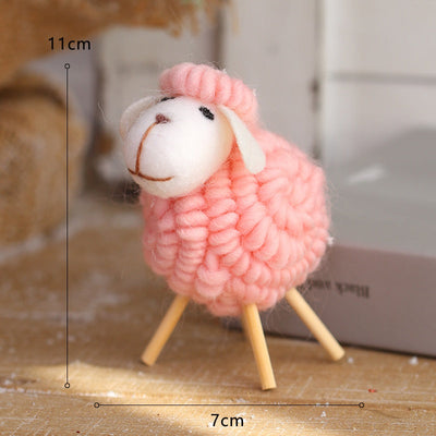 Christmas Scene Decoration Props Tree Ornaments Felt Desk Decor DIY Kit Creative Hanging Accessories