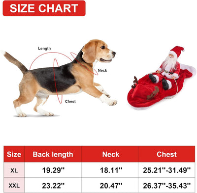 Festive Santa Dog Costume - Perfect Christmas Outfit for Small Breeds like Chihuahua, Yorkshire, and Poodle! Winter Hoodie Coat for Pets