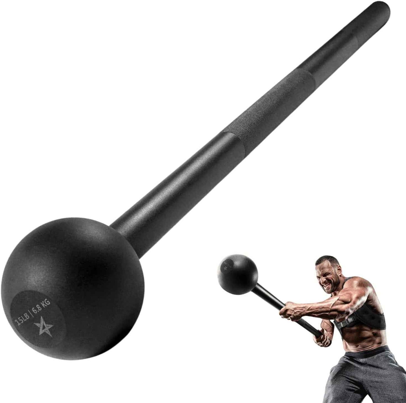 Steel Mace Bell for Strength Training - Full Body Workouts for Muscles, Shoulders, Grips & Forearms in 5 to 30Lb Options for Men & Women - GG store
