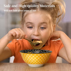 Colorful Ceramic Soup & Cereal Bowls Set of 6 – 23oz Porcelain Serving Bowls for Soup, Salad, Pasta & Oatmeal | Microwave & Dishwasher Safe Modern Dinnerware Set