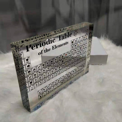 Acrylic Periodic Table Display With Real Elements Kids Teaching School Day Birthday Gifts Chemical Element Display Home Decor
