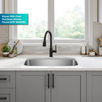 Durable 31.5" Undermount Stainless Steel Kitchen Sink - 18 Gauge Single Bowl KBU14