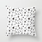 Black, white, and grey geometric jacquard knitted cushion cover by Cavira, decorative throw pillowcase for sofa and home decor.