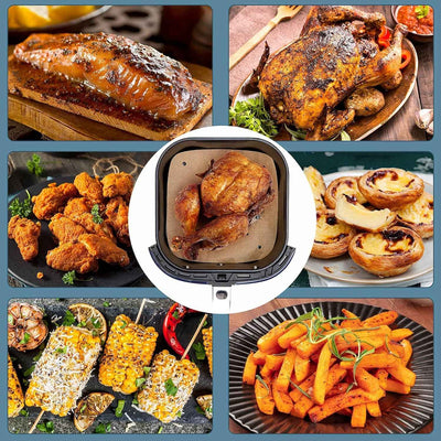 Air Fryer Parchment Paper, Air Fryer Liners, 200Pcs 8.5 Inch, Air Fryer Accessories, Perforated Parchment Paper for Air Fryer, No Burn, Easy Cleanup - GG store