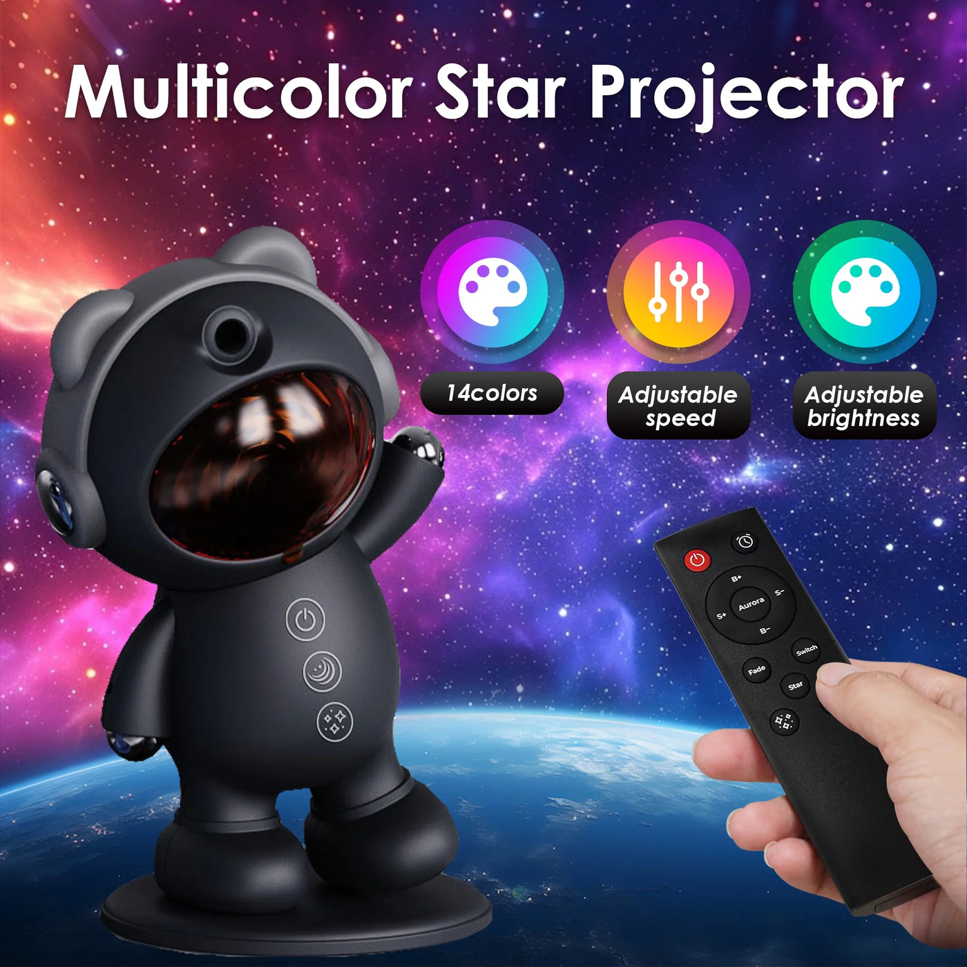Star Projectors, Galaxy Projector Light for Bedroom ,Timer Remote Ceiling Lamp Night Light for Kids Black - GG store