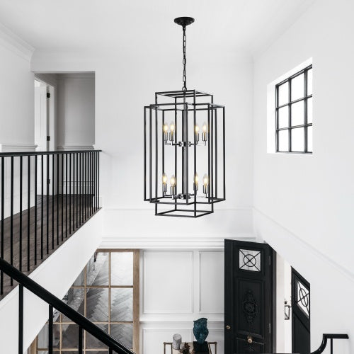8 Lantern Tiered Chandeliers, Industrial Farmhouse Chandeliers Unavailable Platforms- Temu - GG store