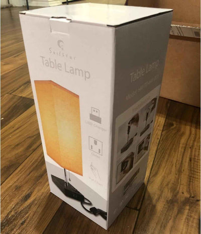 Table Lamp with USB Port and AC Outlet, Modern 5000K LED Bedside Lamp for Bedroom and Living Room - GG store