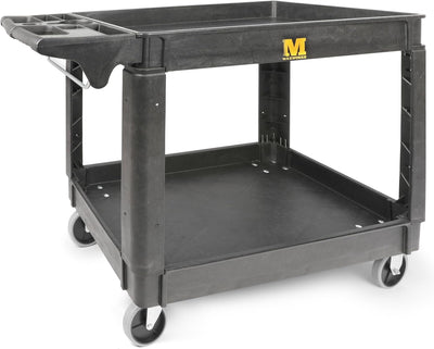 80855 500-Lb Utility Service PP Cart with Two Trays and Wheels 30 Inch X 16 Inch Overall Dimensions - GG store