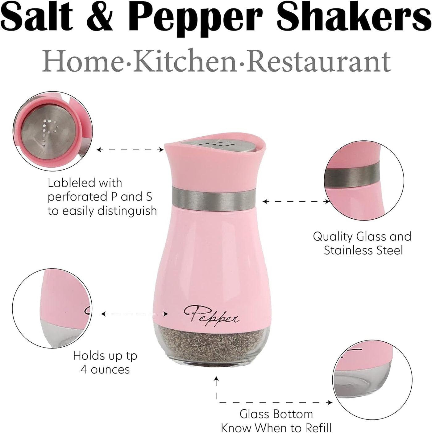 Chic Pink Salt & Pepper Shakers - Essential Kitchen Additions!