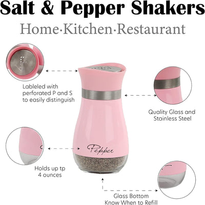 Chic Pink Salt & Pepper Shakers - Essential Kitchen Additions!