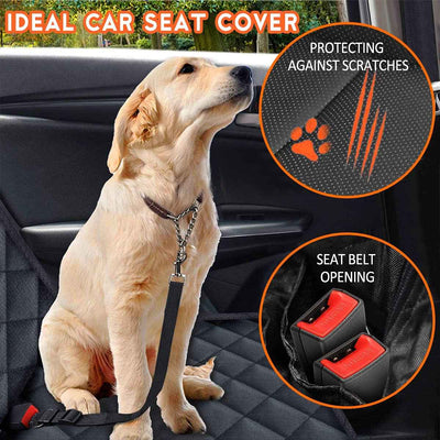 Dog Car Seat Cover, Back Seat Cover for Dogs Pet Car Seat Protector Waterproof Bench Car Seat Cover, Non-Slip Reat Seat Cover Fits Middle Armrest for Most Cars Trucks Suvs - Black - GG store