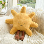 Cavira Sun & Moon plush pillow with soft PP cotton, celestial design, ideal for sofa, living room, or bedroom decor.