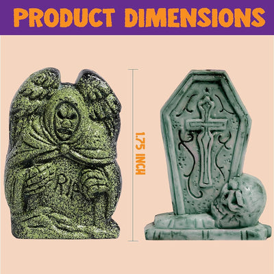 12 Pack Mini Halloween Tombstones - Perfect Foam Decorations for Spooky Outdoor & Indoor Yard Displays