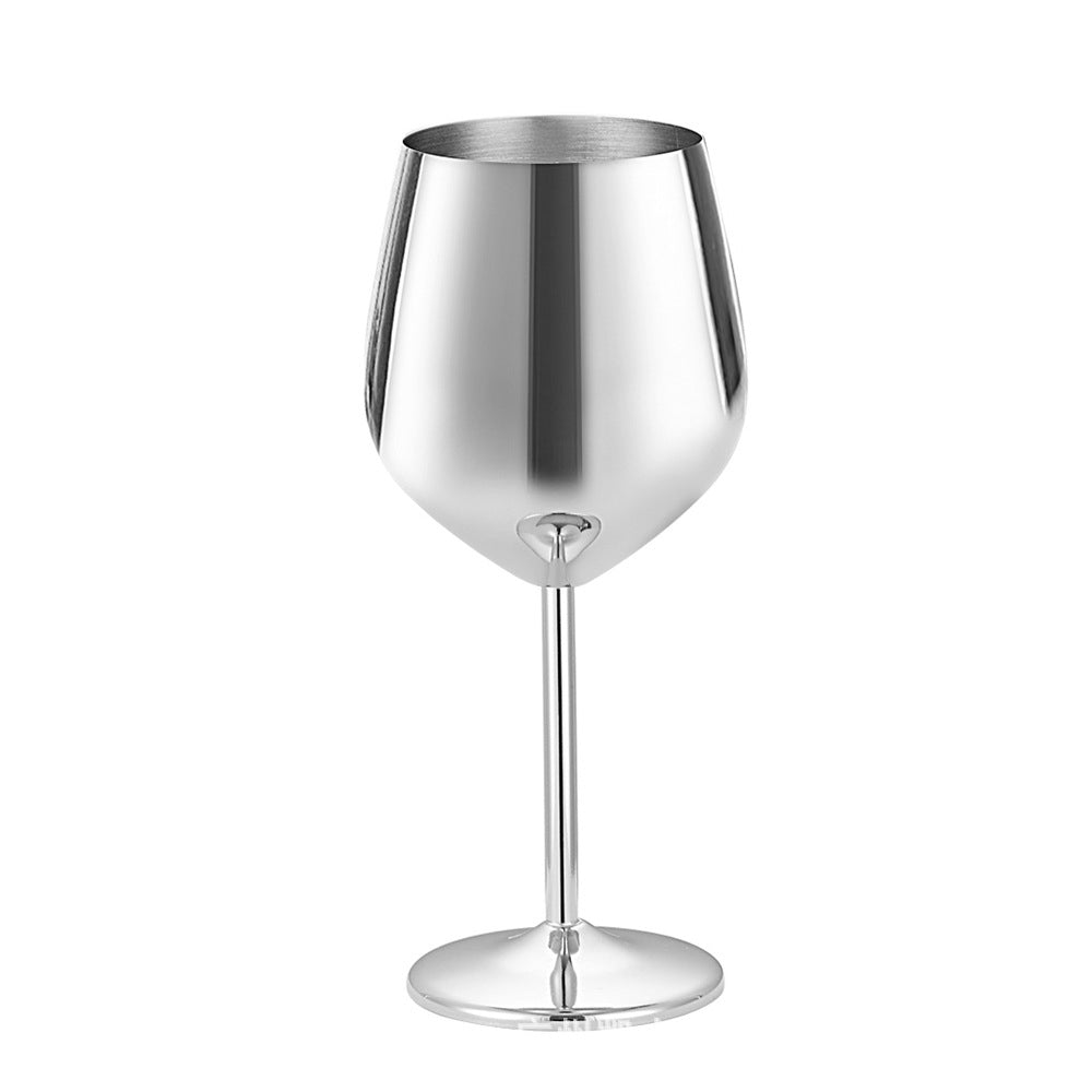 Cavira stainless steel wine and champagne glass, 500ml unbreakable stemmed tumbler for outdoor, travel, and home bar use