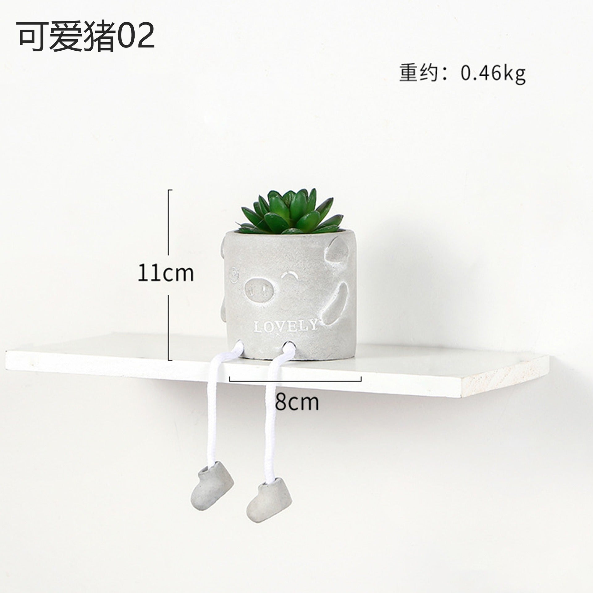 Novelty Hanging Legs Succulent Pot | Character Face Design with Dangling Feet | Cute Desk & Shelf Décor | 12 Styles incl. Totoro, Owl, Ghost & Bear | Unique Plant Gift | Cavira - Cavira