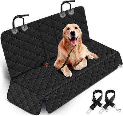 Dog Car Seat Cover, Back Seat Cover for Dogs Pet Car Seat Protector Waterproof Bench Car Seat Cover, Non-Slip Reat Seat Cover Fits Middle Armrest for Most Cars Trucks Suvs - Black - GG store