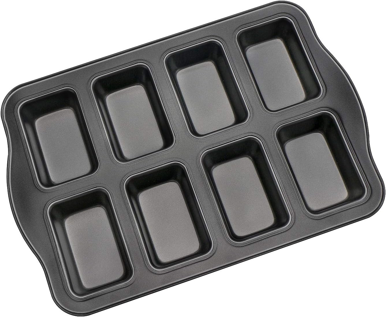 Nonstick Mini Loaf Pan Set - 8 Cavity Carbon Steel Bakeware for Perfectly Baked Bread and Cakes
