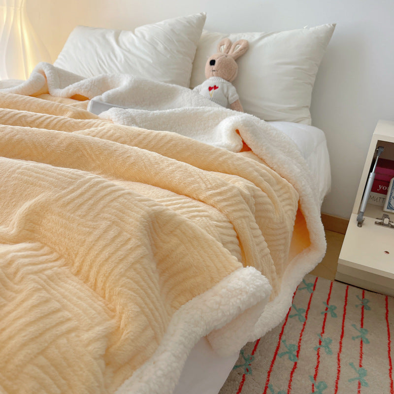 Simple Leisure Nap Blanket Thick Lambskin Blanket Dormitory Blanket