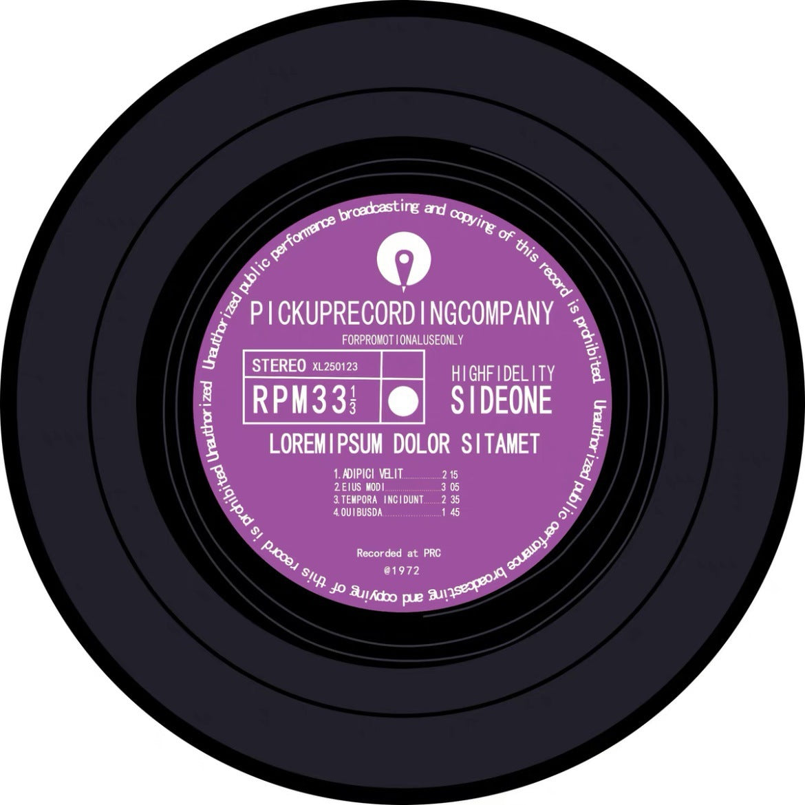 Eprolo vinyl record-shaped round floor mat with non-slip backing, suitable for living room, tea table, or children’s area.