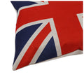Union Jack cotton linen cushion cover by Cavira, British vintage style throw pillowcase for sofa, bed, and home decor.