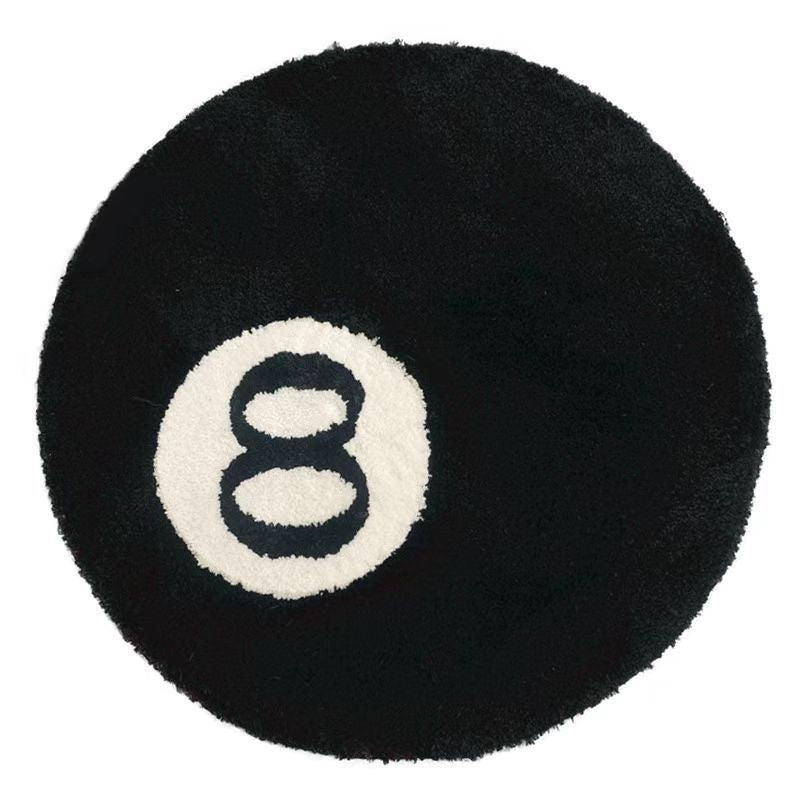 Black flocked square rug by Cavira with velvet-touch surface, available in 60, 80, and 100cm sizes for living room or bedroom.