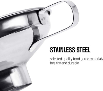 Premium Stainless Steel Canning Funnel Set - 2 Pack for Easy Filling of Wide and Regular Mason Jars