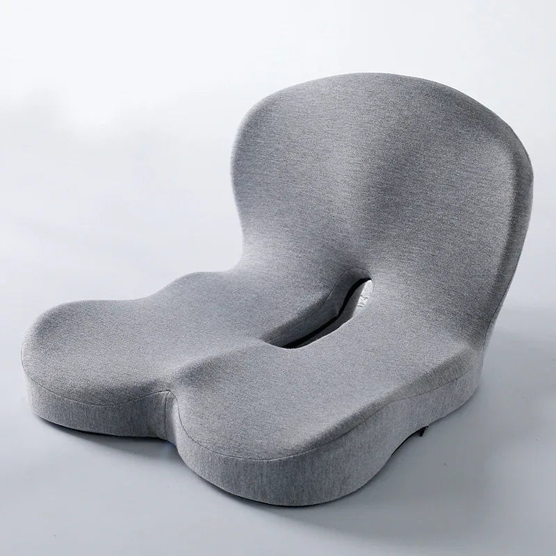 Memory Foam Seat Cushion with Lumbar Support - Ergonomic Office Chair & Car Cushion - Cavira