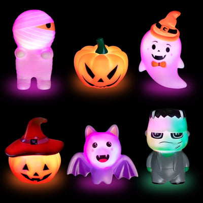 Spooktacular 6-Pack Halloween Light-Up Bath Toys for Kids - Perfect Party Favors & Gifts for Boys and Girls!