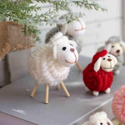 Christmas Scene Decoration Props Tree Ornaments Felt Desk Decor DIY Kit Creative Hanging Accessories