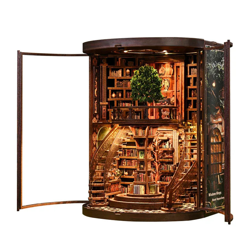 Handcrafted Miniature Bookend Decor – Vintage Style Shelf & Desk Decoration