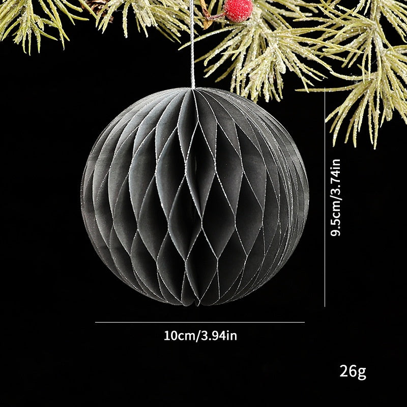 New Christmas Decorative Origami Christmas Tree Honeycomb Ball Ornament Creative Snowflake Angel INS Hanging Decoration eprolo