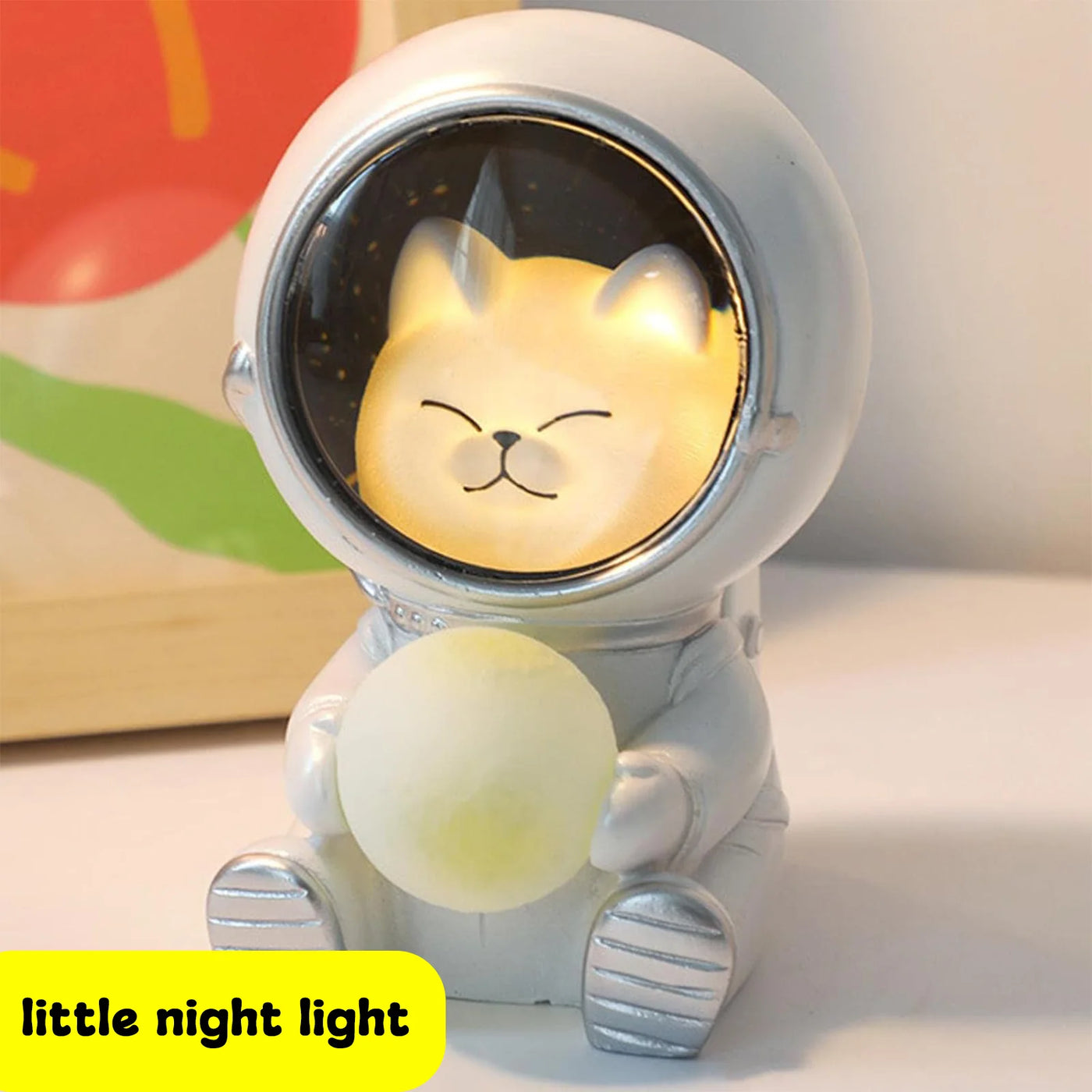 Space Cat Astronaut Lamp – LED Night Light for Home & Office - GG store