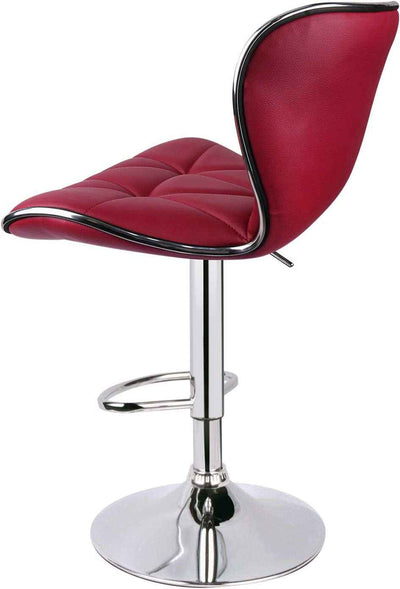 Leader Shell Wine Red Swivel Bar Stools Set of 2 - Adjustable Back Bar Stool - GG store